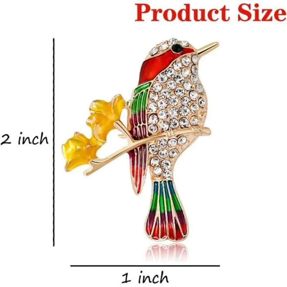 Hummingbird Pin Brooch Set Fashion Men and Women Elegant Bird Brooch set